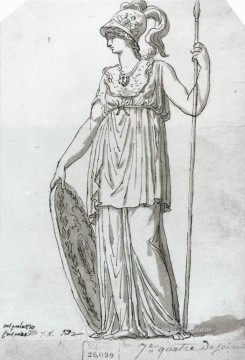 Minerva Neoclasicismo Jacques Louis David Pinturas al óleo